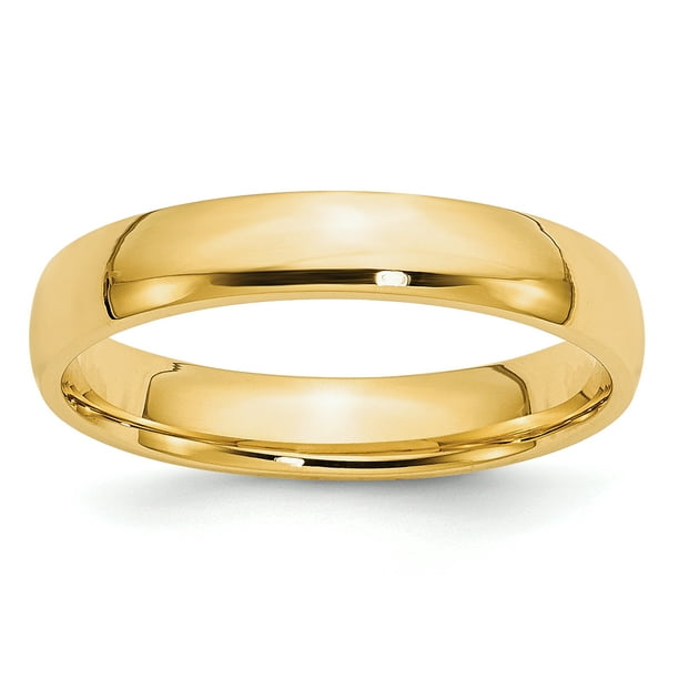 02.00 mm Comfort-Fit Wedding Band Ring in 14k Yellow Gold Size 7.5 